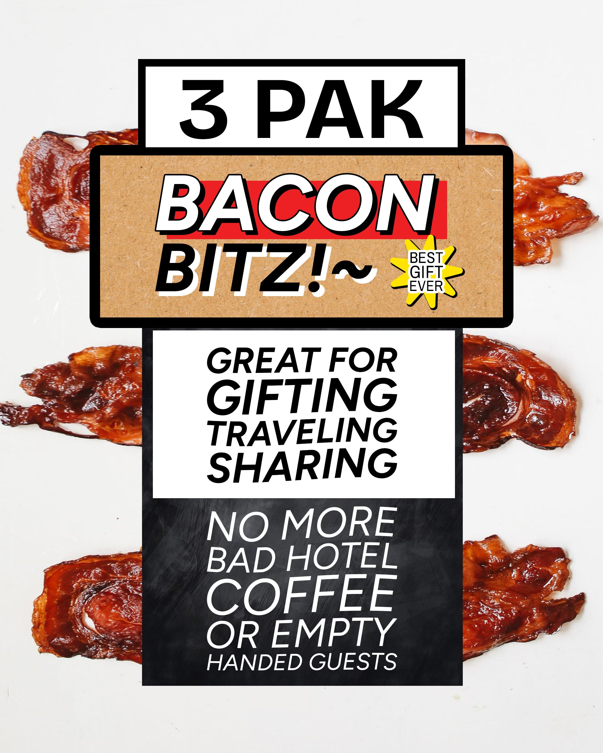 BACON BITZ 🥓 Gift Set of 3 ➜ Flavored Coffee by MORNIN' SIZZLE COFFEE ROASTERS ™